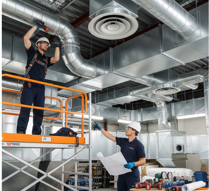 Installation de système de ventilation professionnelle, Aubière